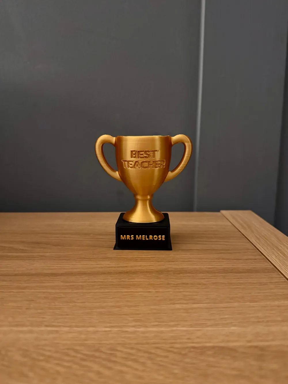 Teacher Trophy Gift with Custom Nameplate, photo 3 of 4 - Name Plates, end of year