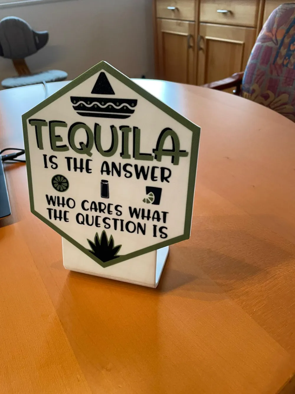 Tequila Desk sign