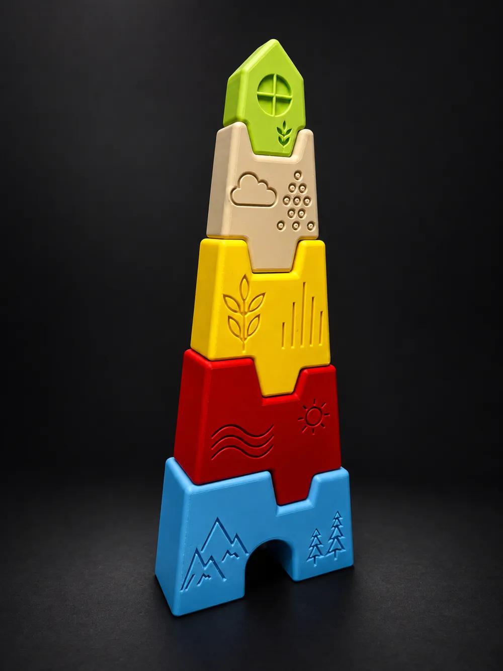 Montessori Tower Stacker, photo 2 of 4 - Baby & Toddler Toys, stacking toy