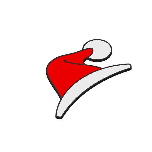 Tesla Badge Christmas Hat, another view - Tesla & EV Interior Accessories, big mouse