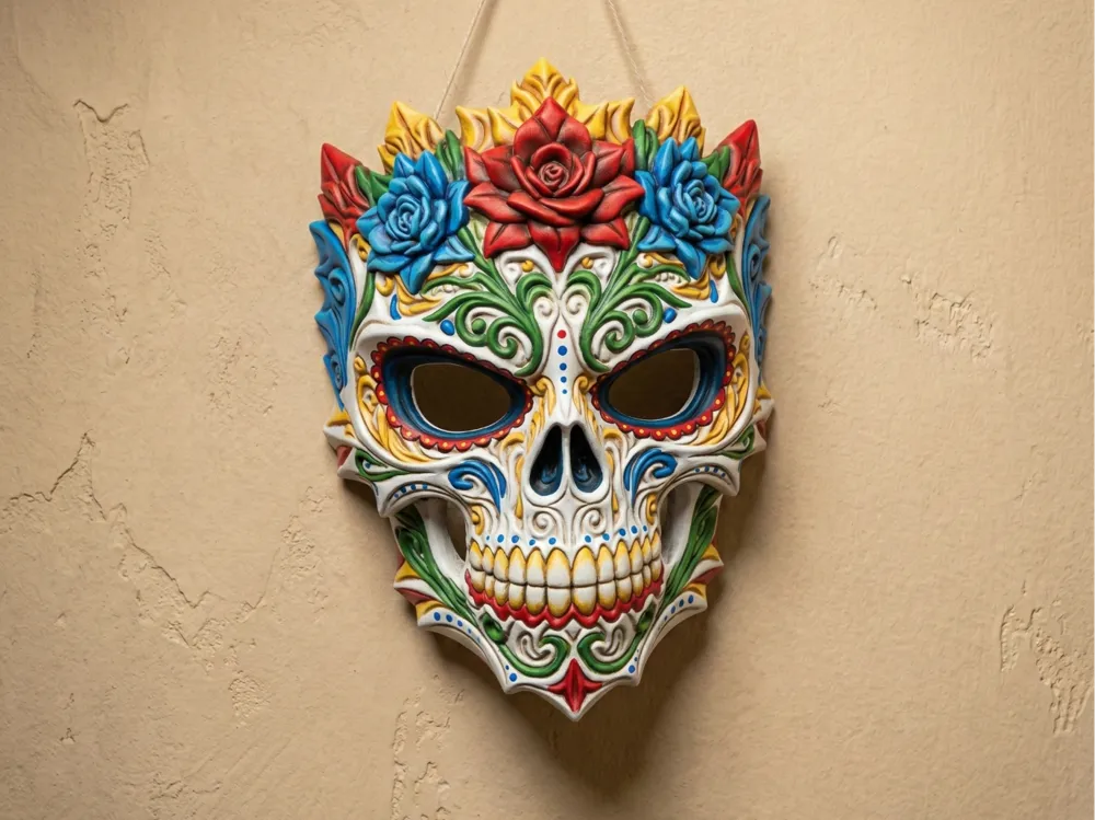 The Crowned Calavera Skull Mask