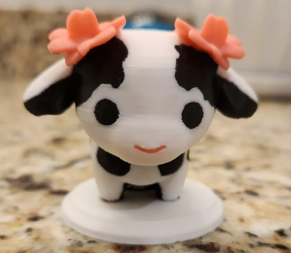 The Cutest of Cute Baby Cow with Flowers - Monster Figures, in stock in India