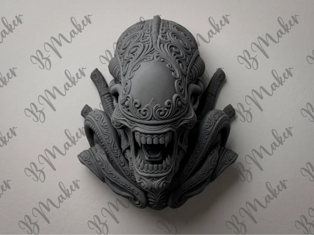 Abyss Guardian Xenomorph Wall Decor, photo 4 of 4 - Abyss Guardian Xenomorph Wall Decor Household