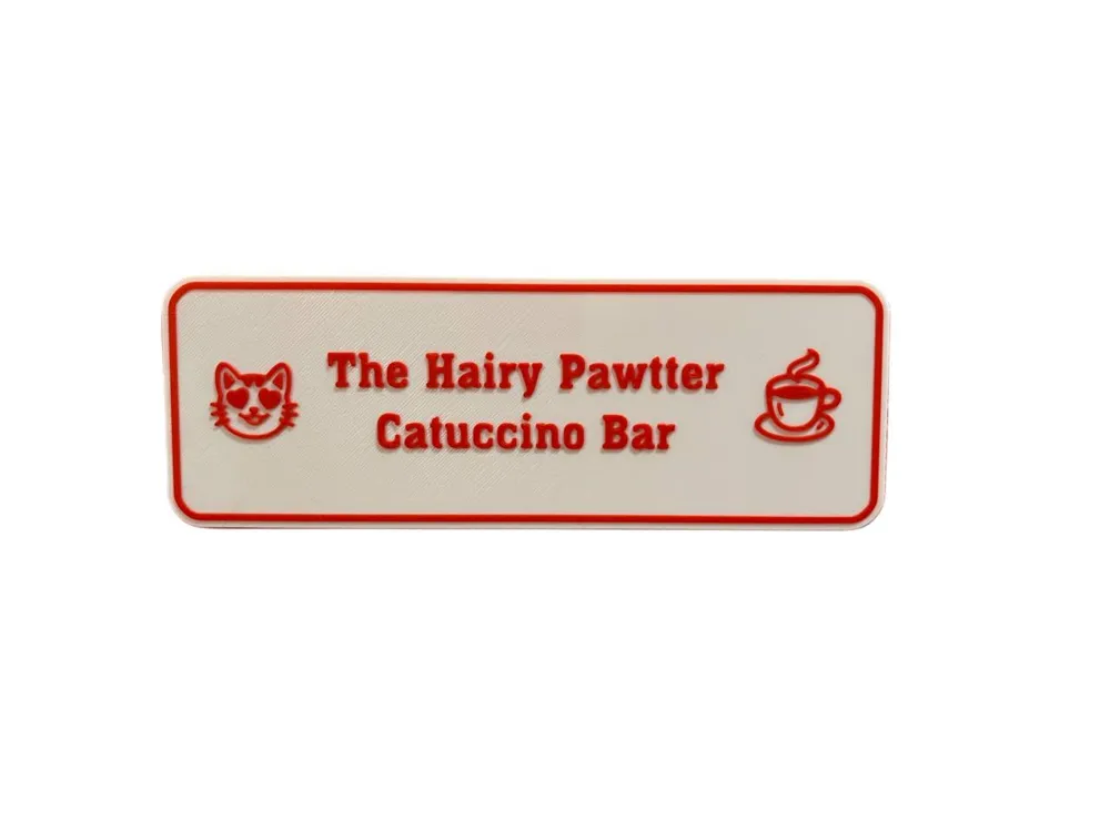 The Hairy Pawtter: Catuccino Bar - Cat House Sign, photo 3 of 4 - The Hairy Pawtter: Catuccino Bar - Cat House Sign Home Decor Items
