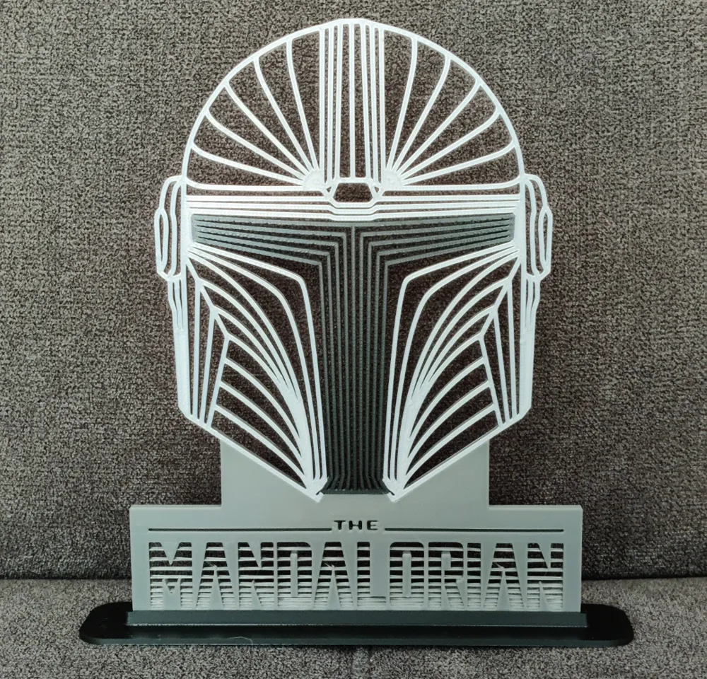 The Mandalorian Line Art - Din Djarin Helmet - Star Wars Helmets, in stock