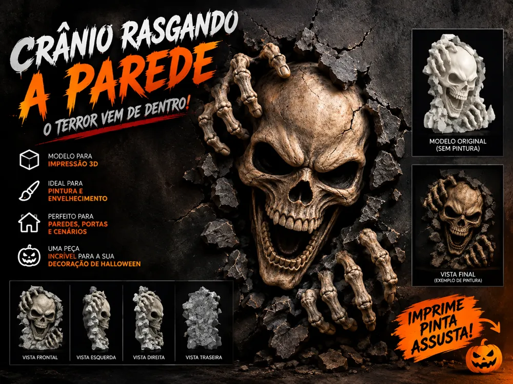 THE WALL BREAKER, Halloween Skull - Halloween Skulls & Skeletons, in stock