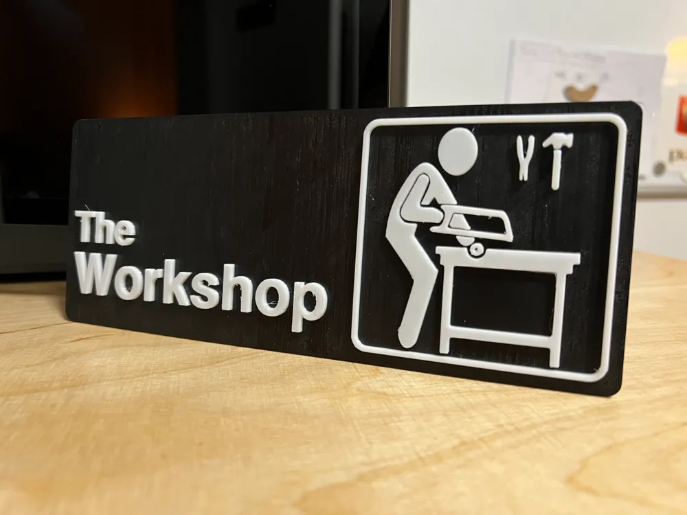 The Workshop - The Office Sign, photo 2 of 4 - Gaming & Pop Culture Signs, black and white