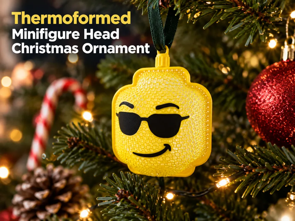 Thermoformed Minifigure Head Christmas Ornament - Decor, in stock in India