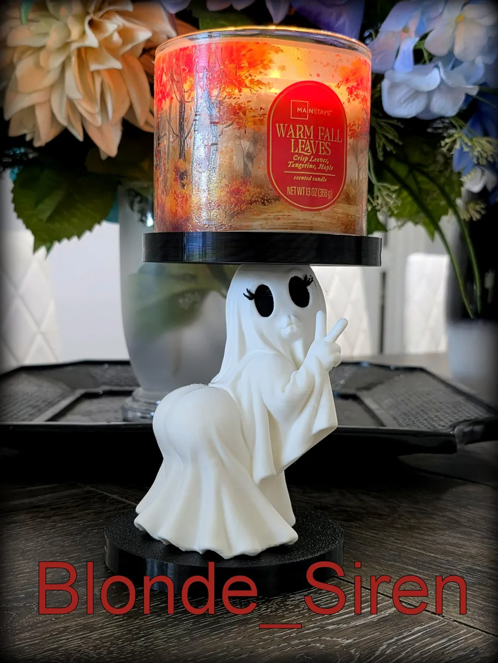 Throwing it Back Cheeky Ghost Candle Holder, photo 2 of 4 - Throwing it Back Cheeky Ghost Candle Holder Home Decor Items