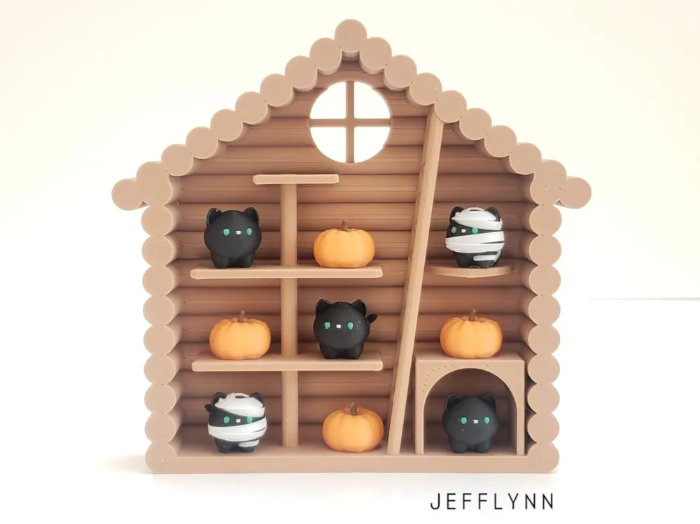 Tic Tac Toe - Halloween Cabin (Cat and Pumpkin)