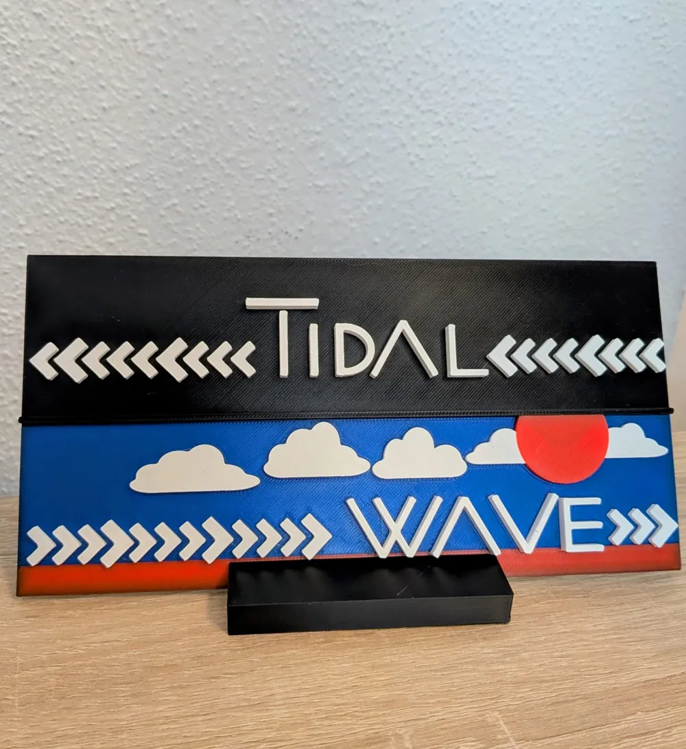 Tidal Wave Logo - Geometry Dash Desk Display, photo 2 of 4 - Tidal Wave Logo - Geometry Dash Desk Display Car & Vehicle