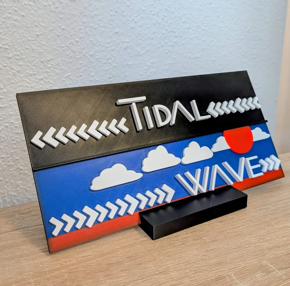 Tidal Wave Logo - Geometry Dash Desk Display, photo 3 of 4 - Tidal Wave Logo - Geometry Dash Desk Display Car & Vehicle