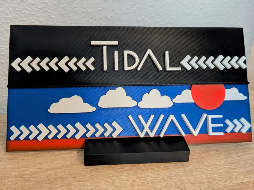Tidal Wave Logo - Geometry Dash Desk Display - Dashboard & Console Accessories, in stock