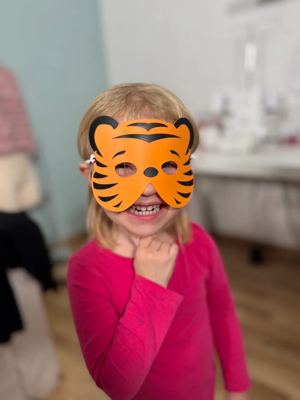 Tiger mask for children, photo 4 of 4 - Animal Masks, costum
