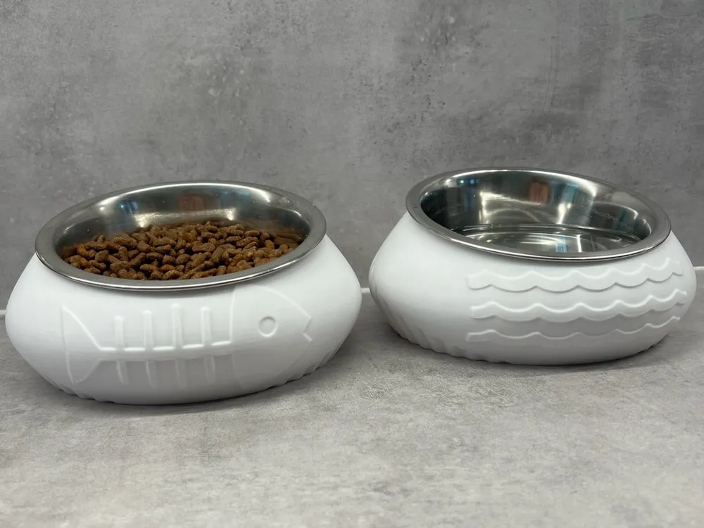 Tilted holder for cat or dog bowl - Water version, photo 2 of 4 - Cat Bowls & Feeders, catfood