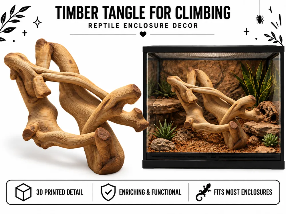 Timber Tangle for climbing, Reptile decor