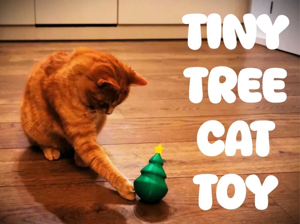 Tiny Christmas Tree Cat Toy