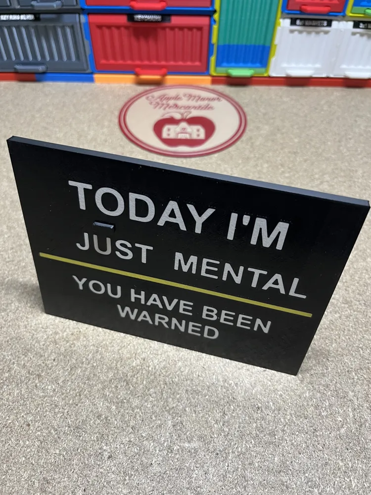 Today I'm _____mental Desk Sign, photo 3 of 4 - Signs & Logos, Home Decor Items