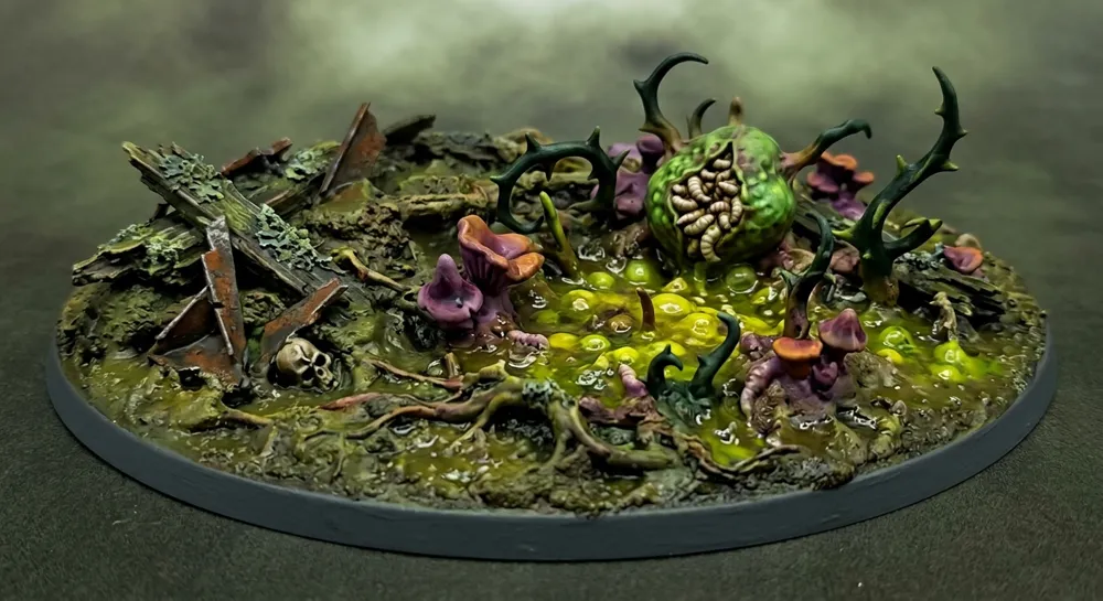 Toxic Nurgle Gardenbase for DnD, photo 2 of 4 - Toxic Nurgle Gardenbase for DnD Miniatures