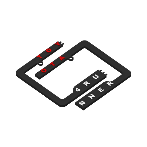 TOYOTA 4RUNNER LICENSE PLATE FRAME, another view - Number Plate Frames & Holders, Car & Vehicle