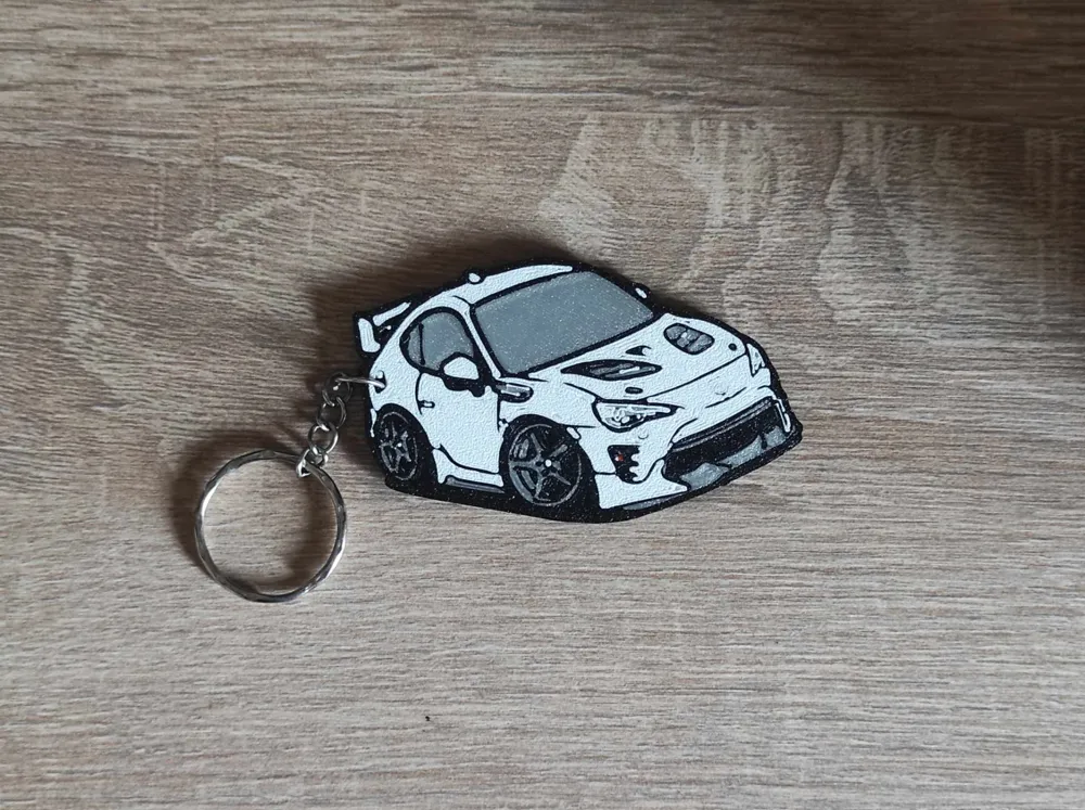 Toyota GT86 Tooned keychain, photo 2 of 4 - Car Brand Keychains, car