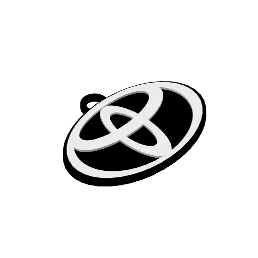 Toyota Logo Keychain, another view - Car Brand Keychains, toyotaauris