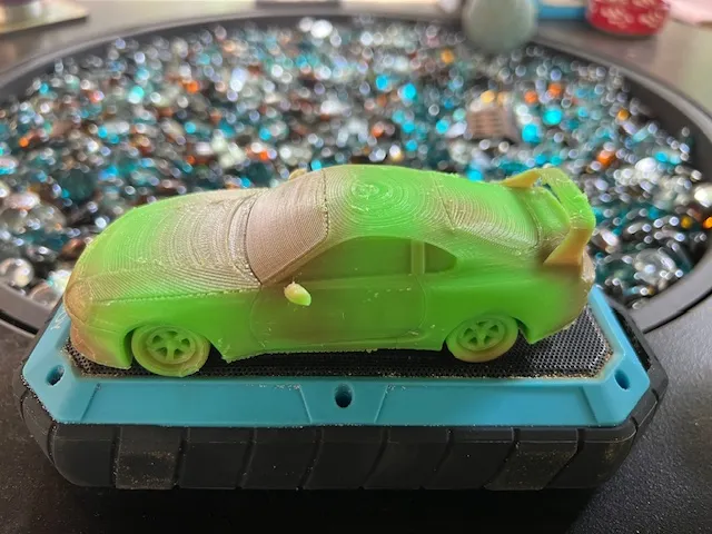Toyota Supra with changeable wheels, another view - Valve Caps & Wheel Accessories, car