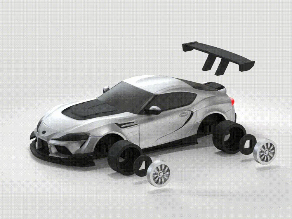 Toyota GR Supra A90 Track Car Model