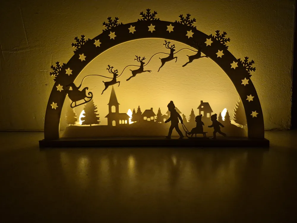 Traditional Christmas Schwibbogen LED Lantern xmas, photo 3 of 4 - Traditional Christmas Schwibbogen LED Lantern xmas Home Decor Items