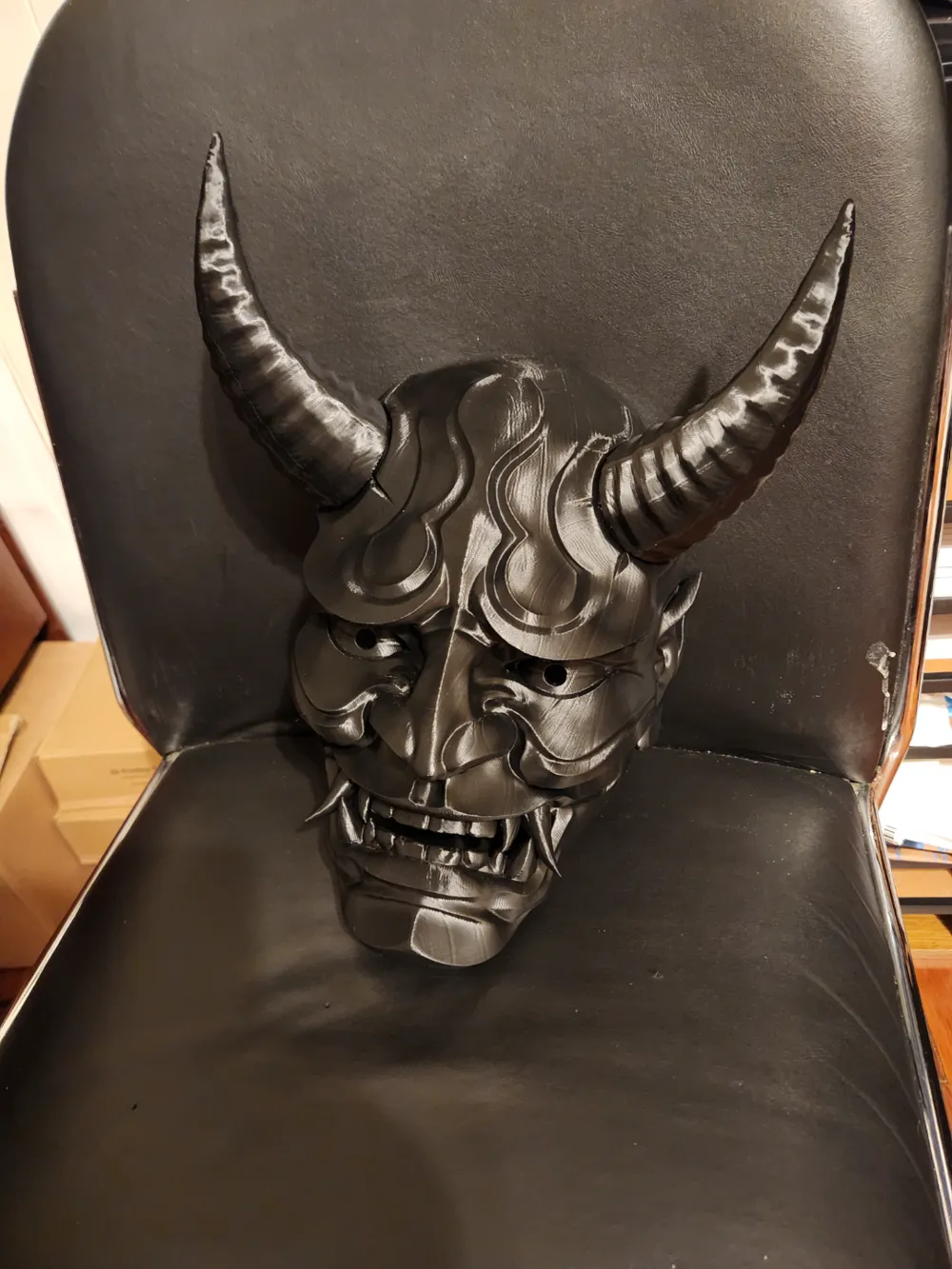Traditional Japanese Hannya Oni Mask, photo 3 of 4 - Traditional Japanese Hannya Oni Mask Props & Cosplay