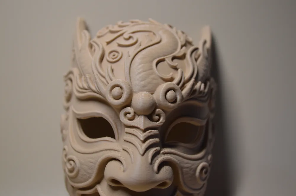 Traditional Oriental Style Mask, photo 4 of 4 - Traditional Oriental Style Mask Props & Cosplay