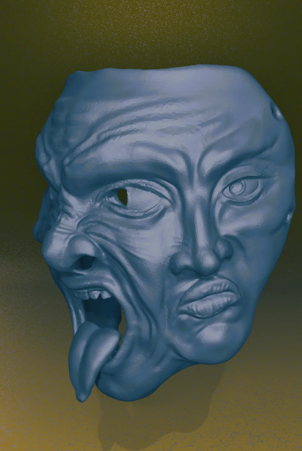 triple face wearable mask, photo 2 of 4 - Skull Masks, wearable art