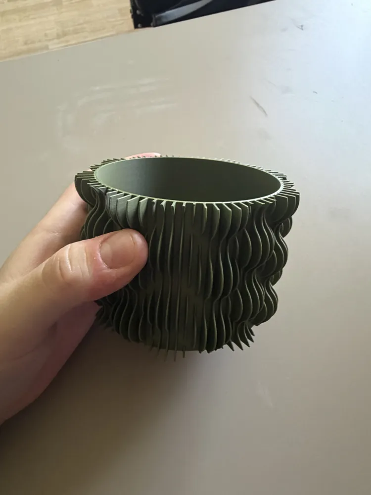Two size Wave Planter Pot, photo 4 of 4 - Geometric & Modern Planters, plant pot