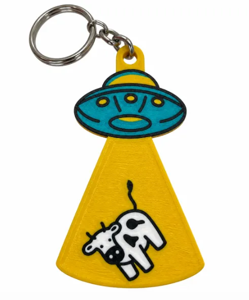 OVNI Abrelatas Llavero ET Alien Abduccion Vaca 3D, photo 4 of 4 - OVNI Abrelatas Llavero ET Alien Abduccion Vaca 3D Keychains