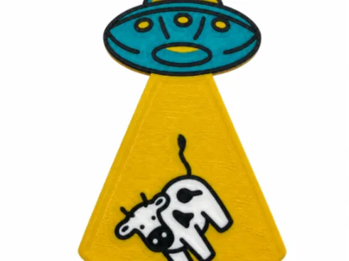 OVNI Abrelatas Llavero ET Alien Abduccion Vaca 3D - Superhero & Movie Keychains, in stock