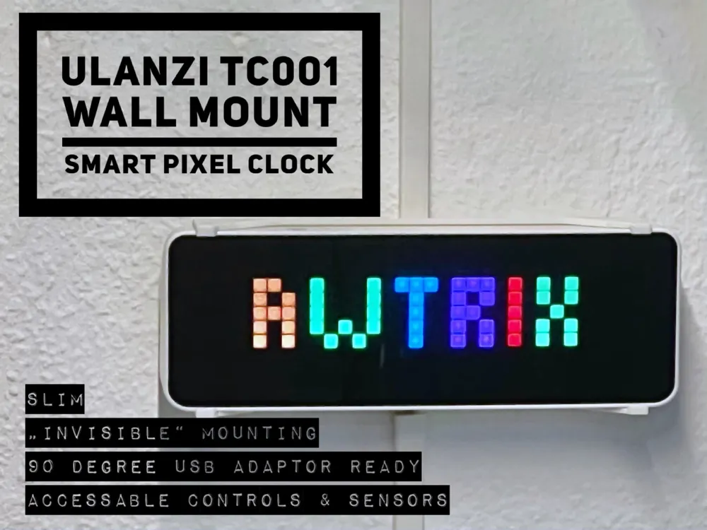 ULANZI TC001 | Slim Smart Pixel Clock Wall Mount - Home Accents, in stock in India