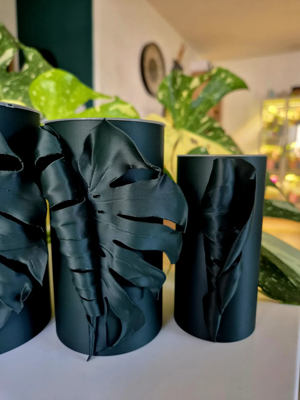 Unfurling Monstera self watering Planter, photo 4 of 5 - Self-watering Planters, vase