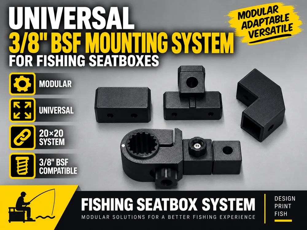 UNIVERSAL 3/8" BSF MOUNTING FOR FISHING SEATBOXES - Rod Holders & Rod Racks, in stock