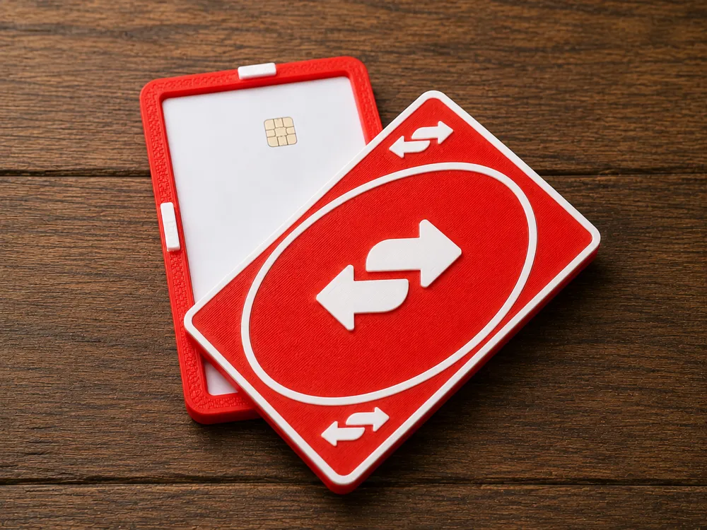 Uno Reverse Card Credit Card Case, photo 3 of 4 - Uno Reverse Card Credit Card Case Fashion