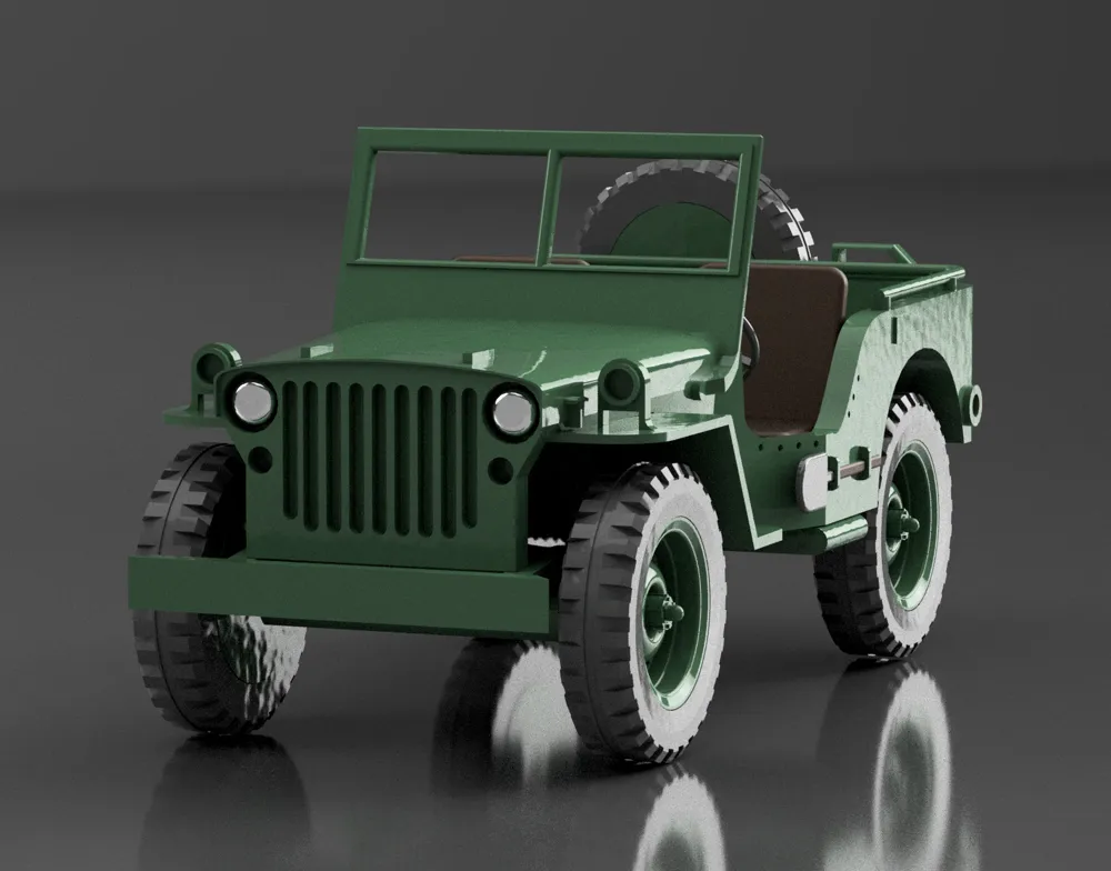 US Jeep Willys MB 1/4 Ton Truck, photo 2 of 4 - Truck, Bus & Tractor Models, us jeep willys mb 14 ton truck