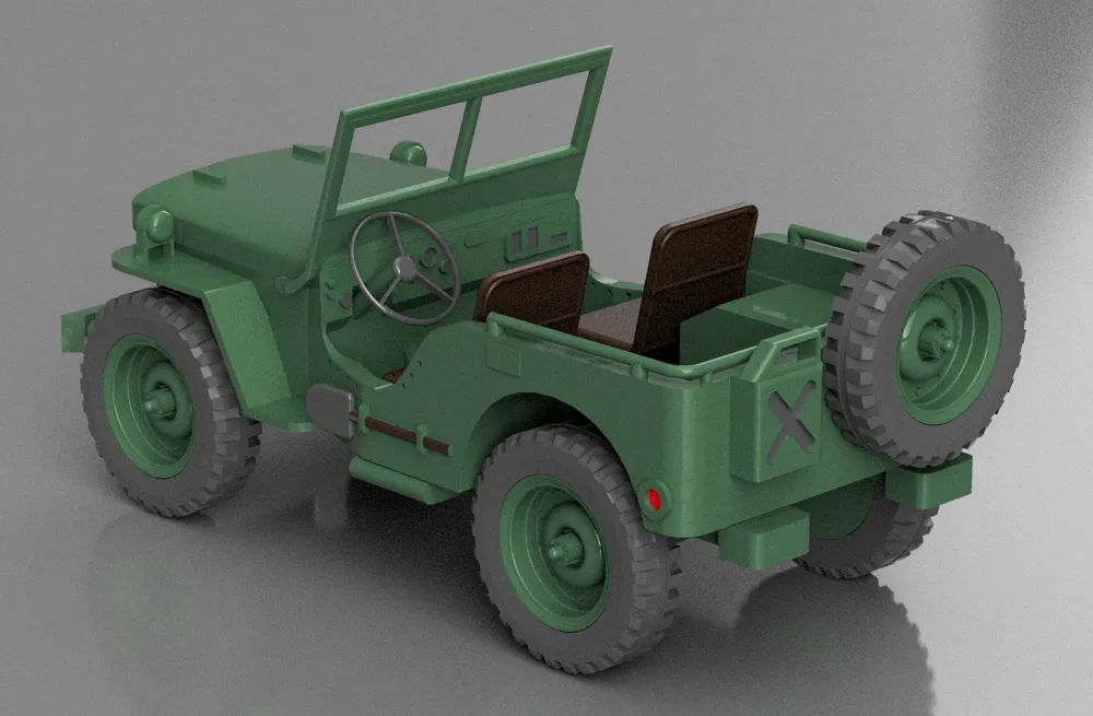 US Jeep Willys MB 1/4 Ton Truck, photo 3 of 4 - Truck, Bus & Tractor Models, willysjeep