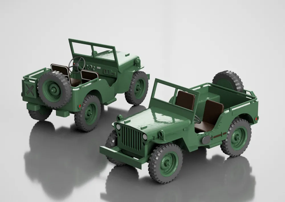 US Jeep Willys MB 1/4 Ton Truck, photo 4 of 4 - Truck, Bus & Tractor Models, us jeep willys mb 14 ton truck