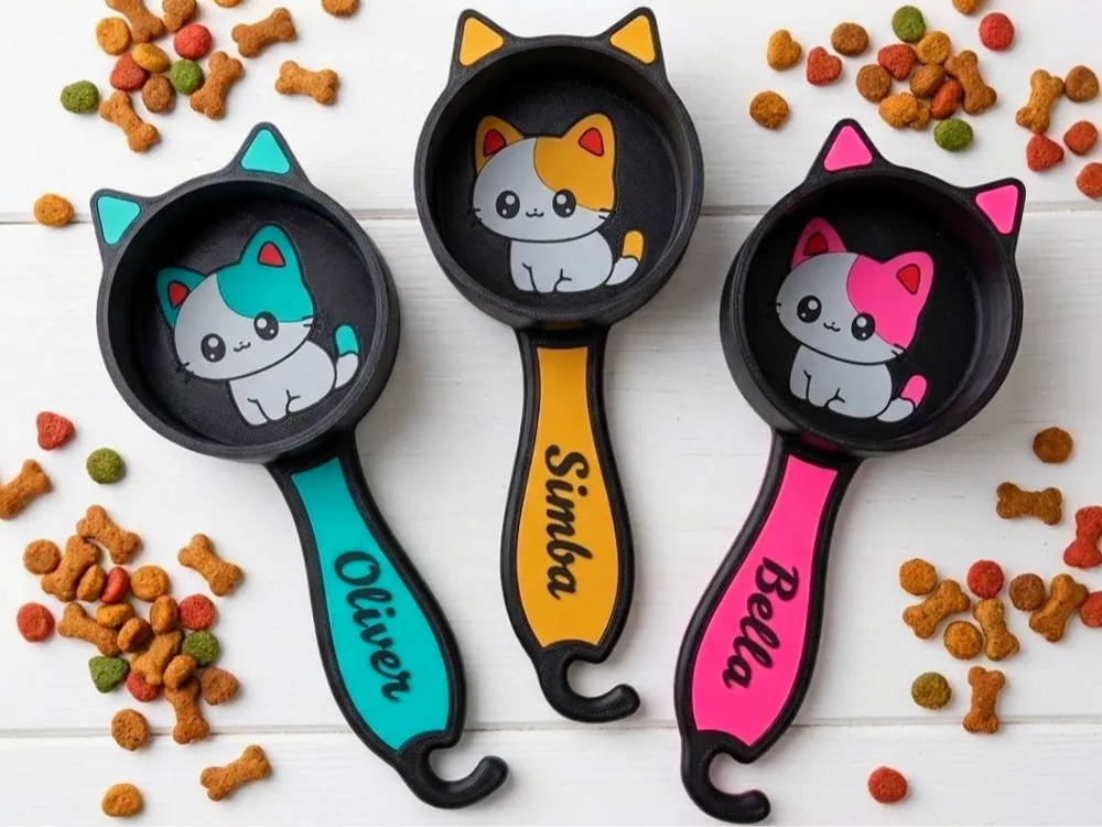 [V4] Cute Kitten Personalized Pet Scoop Ready