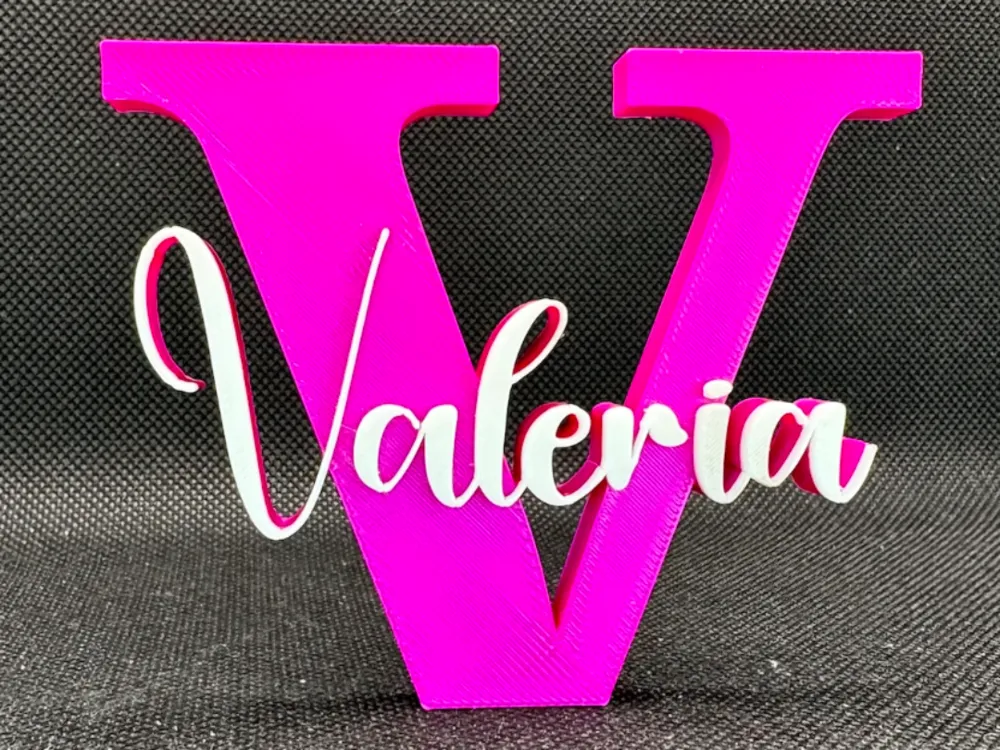 VALERIA name ornament sign nametag, another view - Custom & Name Signs, name tag