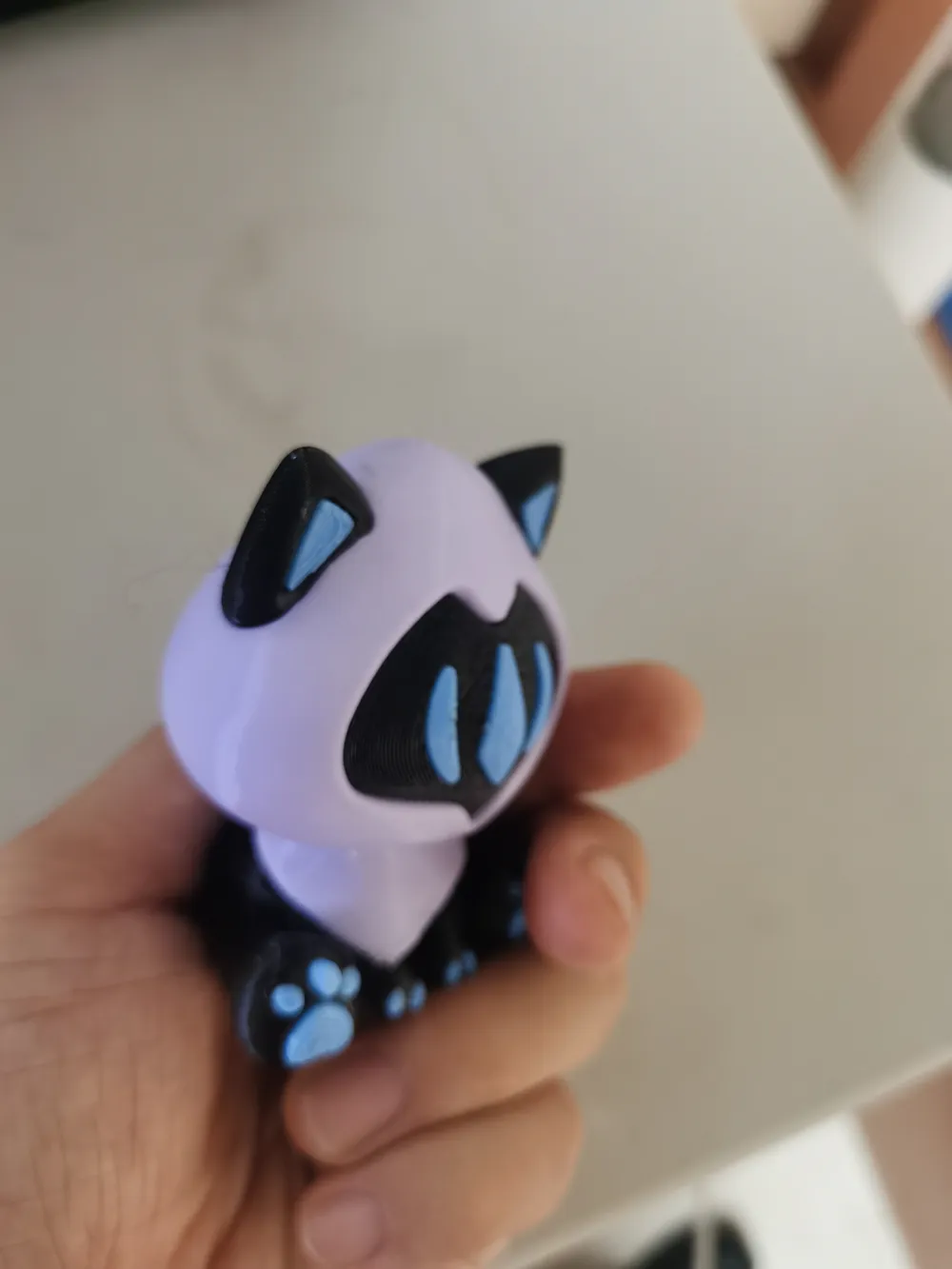 "Fearless Contract" Omen Q version cat-shaped figure key chain/ornament, highly restored and will not overturn, photo 4 of 4 - Cat Keychains, Toy