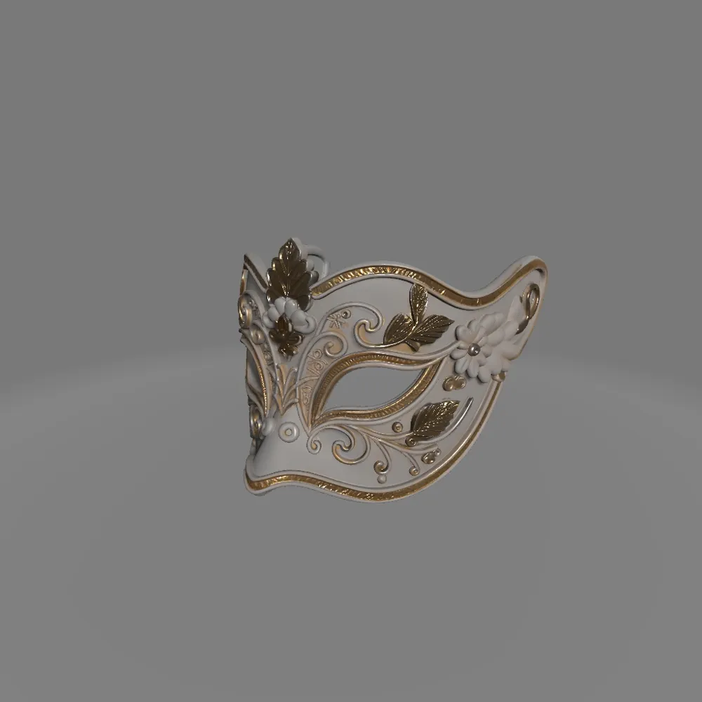 Venetian Carnival Mask Ornate Decorative, photo 3 of 4 - Venetian Carnival Mask Ornate Decorative Props & Cosplay