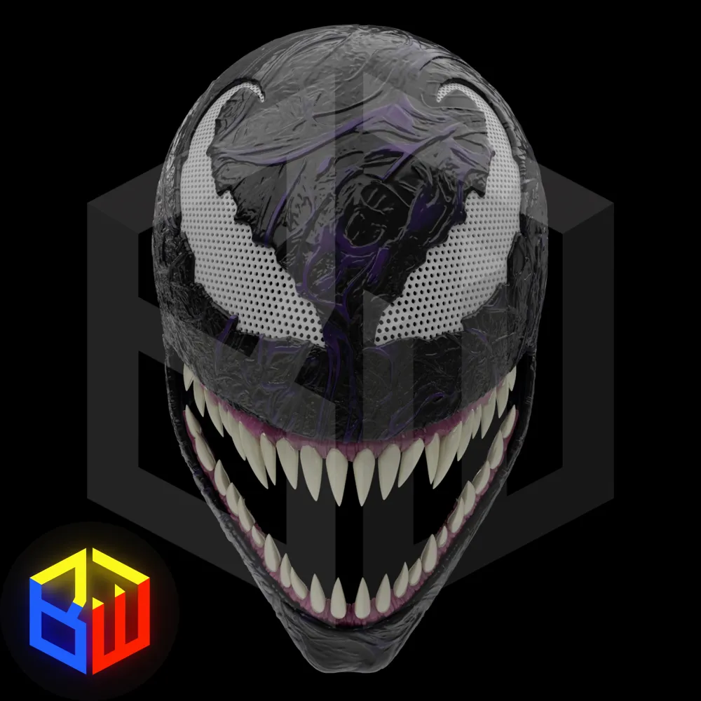 Venom Helmet with Movable Jaw, photo 3 of 4 - Venom Helmet with Movable Jaw Props & Cosplay