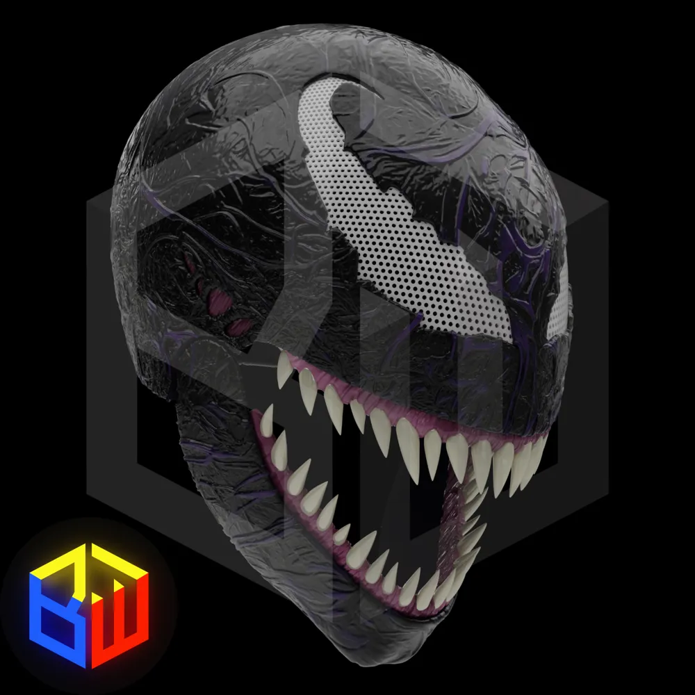 Venom Helmet with Movable Jaw, photo 4 of 4 - Venom Helmet with Movable Jaw Props & Cosplay