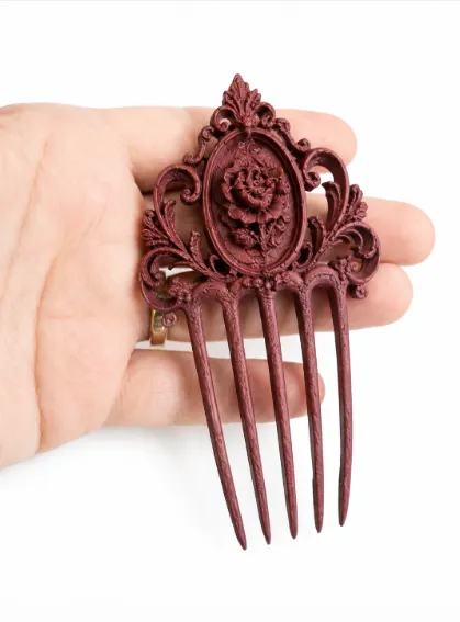 Victorian Rose Hair Comb Accessory, photo 2 of 5 - Hair Sticks, Pins & Forks, ornament