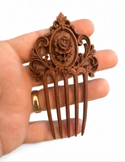 Victorian Rose Hair Comb Accessory, photo 4 of 5 - Hair Sticks, Pins & Forks, vintage hair accessory